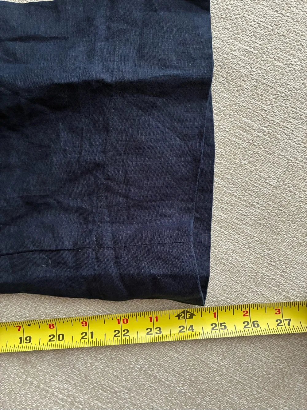 Quince Jumpsuit Women’s Small 100% European Linen Square Neck Jumpsuit Navy